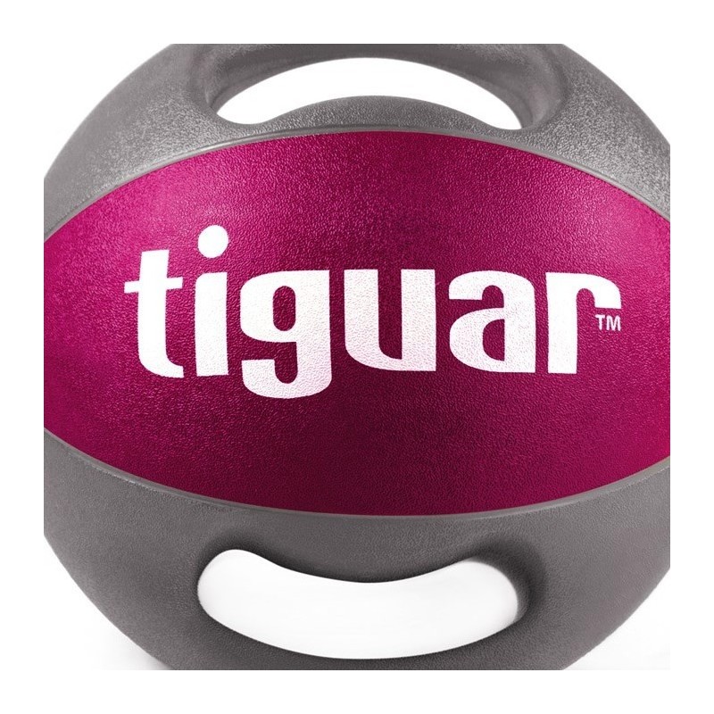 Tiguar piłka lekarska z uchwytami 5 kg - 27 cm średnicy - antypoślizgowa powierzchnia