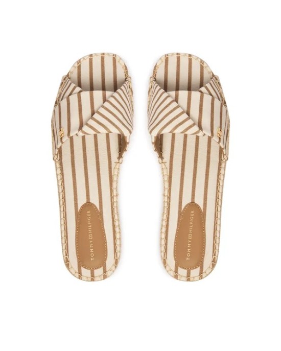 Klapki Canvas FW0FW09140 Beżowy