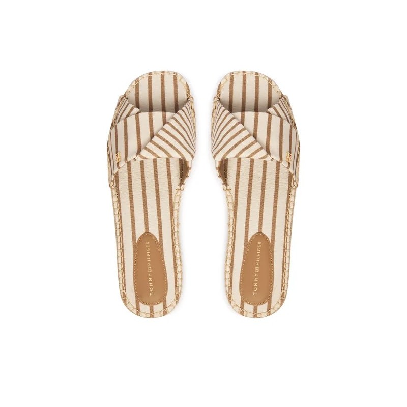 Klapki Canvas FW0FW09140 Beżowy