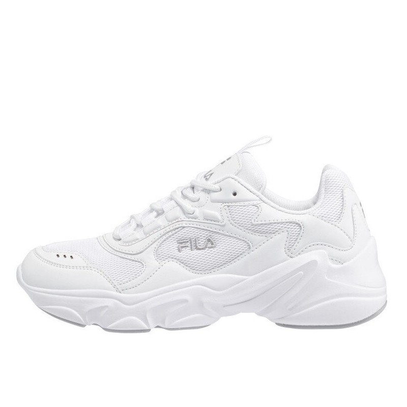 Buty damskie Fila Collene sneakersy sportowe lekkie całe białe sznurowane