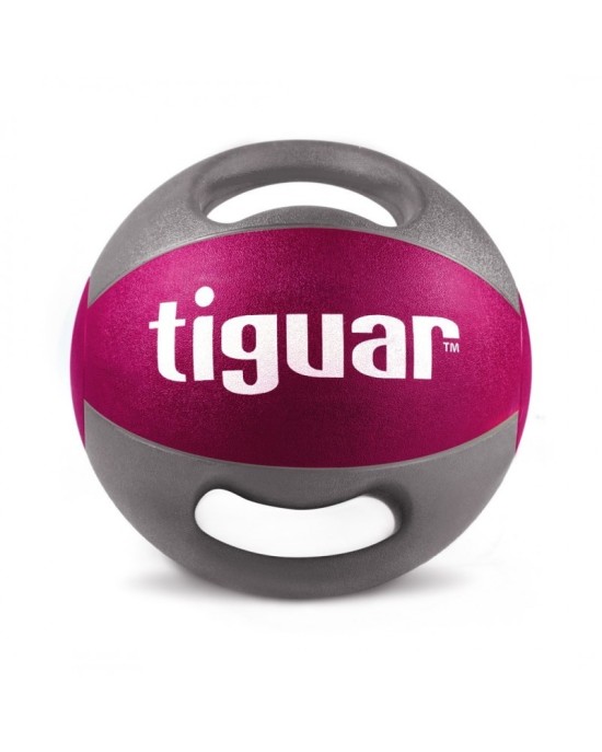 Tiguar piłka lekarska z uchwytami 5 kg - 27 cm średnicy - antypoślizgowa powierzchnia